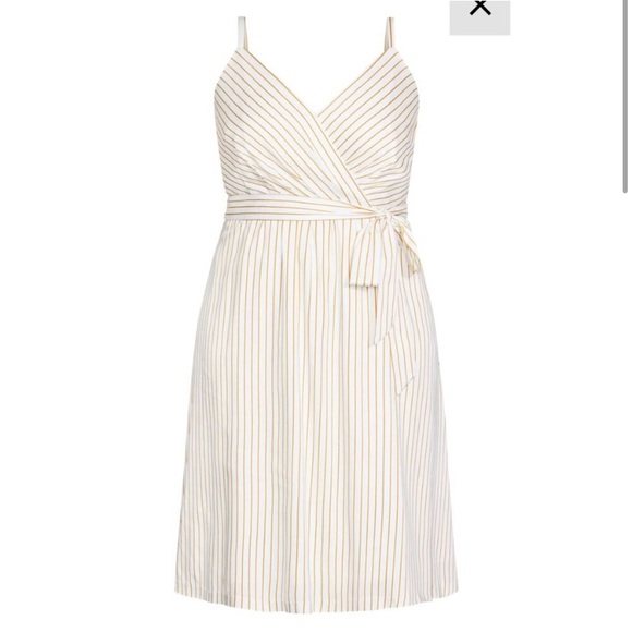 Elegant Stripe Tie Waist Dress - Picture 3 of 4